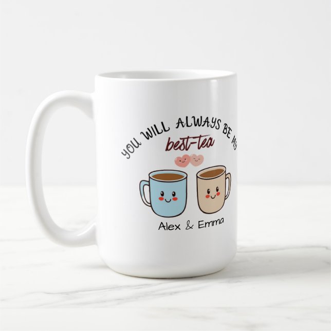 Caneca De Café Personalized Best-Tea Couple   (Esquerda)