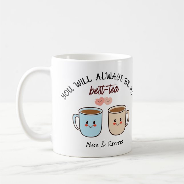 Caneca De Café Personalized Best-Tea Couple   (Esquerda)
