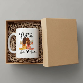 Caneca De Café Personalized besties mug