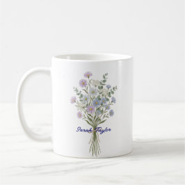 Caneca De Café Personalized Birth Flower Aster Custom