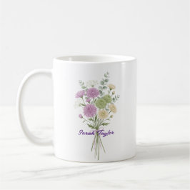 Caneca De Café Personalized Birth Flower Chrysanthemum Custom