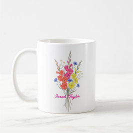 Caneca De Café Personalized Birth Flower Gladiolus Custom