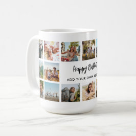 Caneca De Café Personalized Birthday Photo Collage Mug