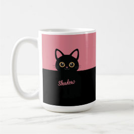 Caneca De Café Personalized Black Cat Mug - Gift For Cat lovers