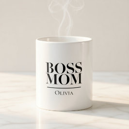 Caneca De Café Personalized Boss Mom Mug – Custom Strong Mom Gift