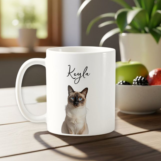 Caneca De Café Personalized cat mom mug, cat photography (Criador carregado)