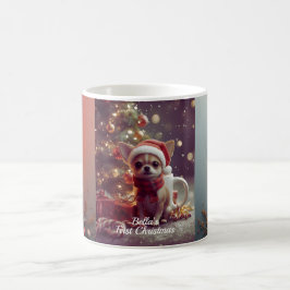 Caneca De Café Personalized Chihuahua Christmas Mug – Custom Dog