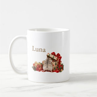 Caneca De Café Personalized Christmas Hamster Exploring Gifts Mug