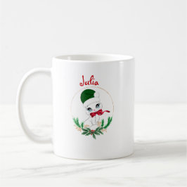 Caneca De Café Personalized Christmas kitty – Holiday