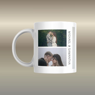 Caneca De Café Personalized Couples Photo Gift