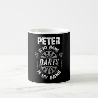 Caneca De Café Personalized dart players named Peter shirts
