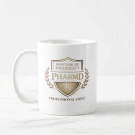 Caneca De Café Personalized Doctor of Pharmacy Professional Crest