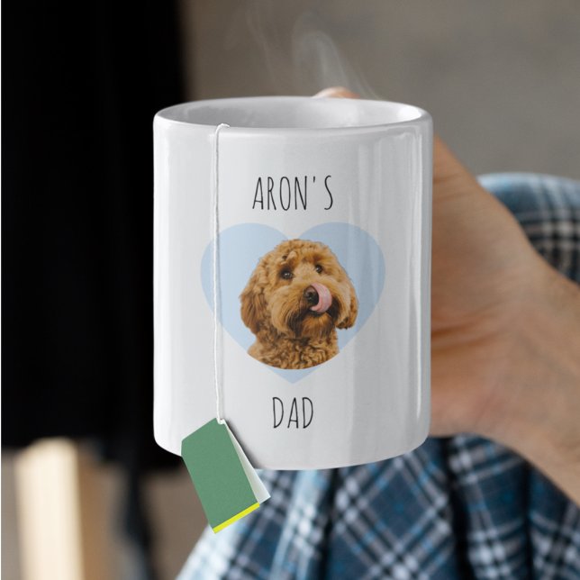 Caneca De Café Personalized Dog Dad Valentine | Custom Pet  (Criador carregado)