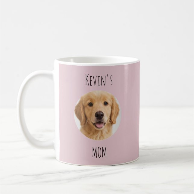 Caneca De Café Personalized Dog Mom Photo Mug | Custom Gift (Esquerda)