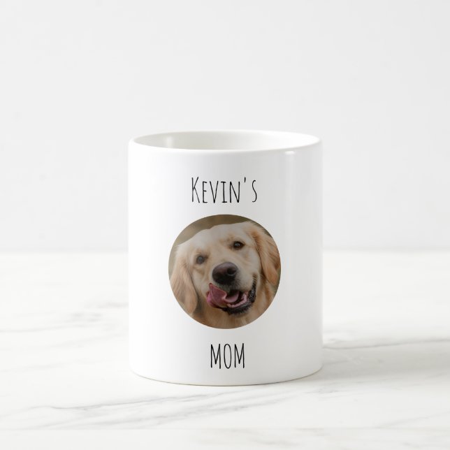 Caneca De Café Personalized Dog Mom Photo Mug | Custom Gift (Centro)