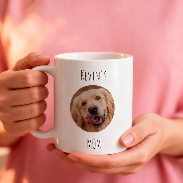 Caneca De Café Personalized Dog Mom Photo Mug | Custom Gift (Criador carregado)