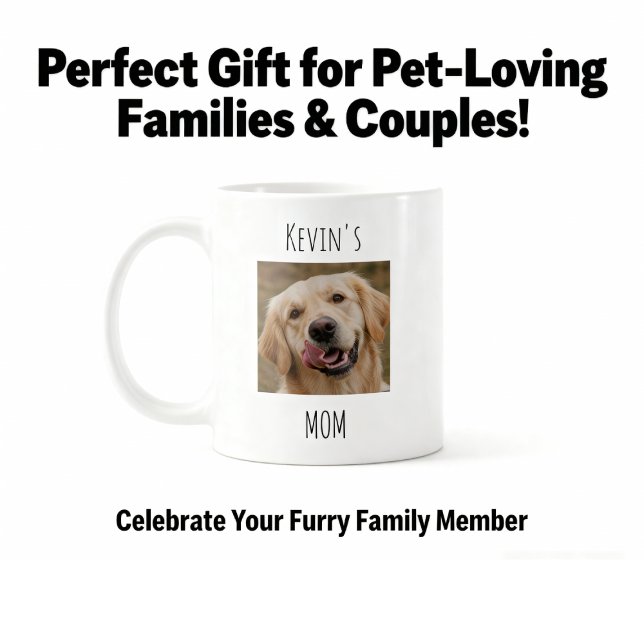 Caneca De Café Personalized Dog Mom Photo Mug | Custom Gift (Criador carregado)