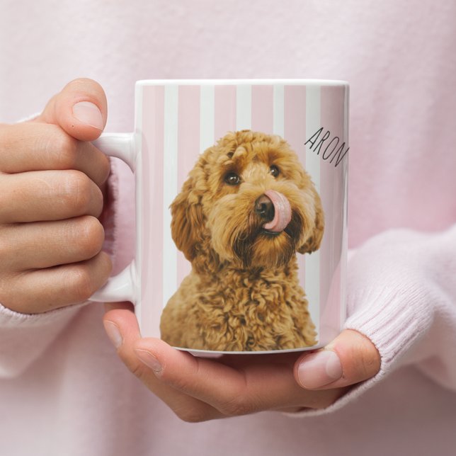 Caneca De Café Personalized Dog Photo Pet Lover Gift (Criador carregado)