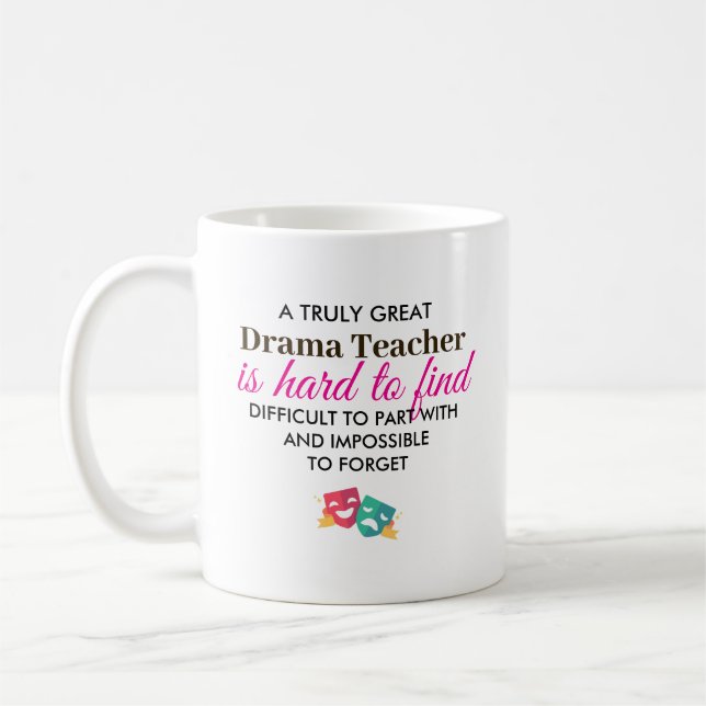 Caneca De Café Personalized Drama Teacher Appreciation Gift (Esquerda)