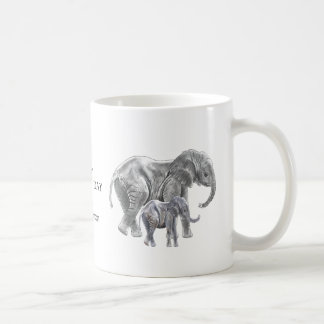Caneca De Café Personalized elephant mother's day