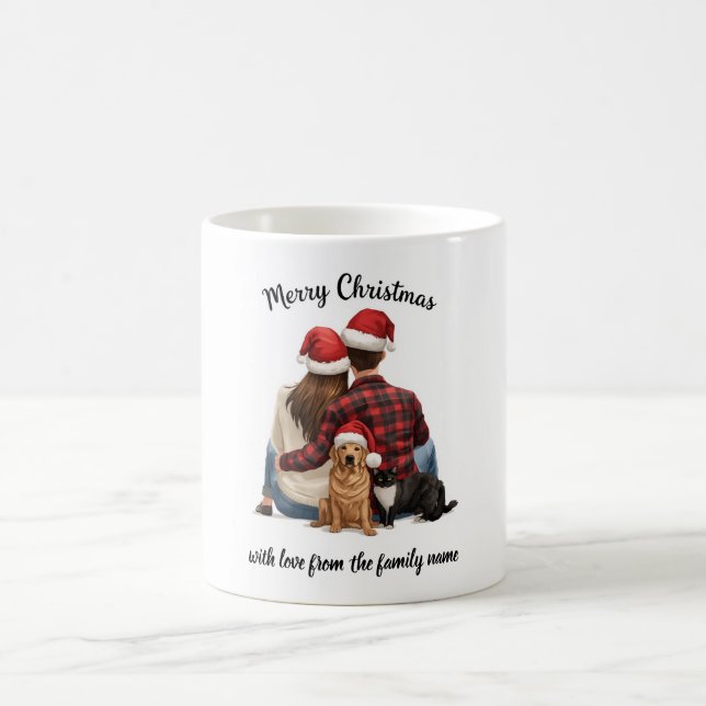 Caneca De Café Personalized Family Christmas 2025 (Centro)