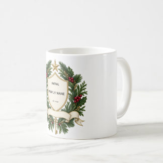Caneca De Café Personalized Family Crest Christmas Mug