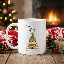Caneca De Café  Personalized Family holiday x mas winter photo 