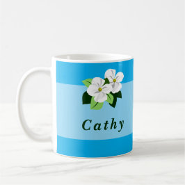 Caneca De Café Personalized Floral Mug