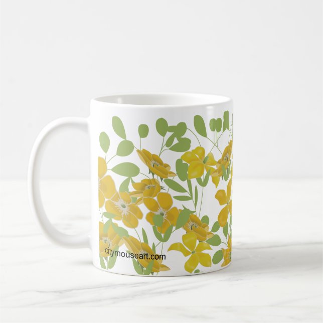 Caneca De Café Personalized Golden Whimsey (Esquerda)
