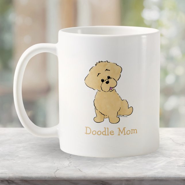 Caneca De Café Personalized Goldendoodle Puppy Cute Dog Art Mug (Criador carregado)