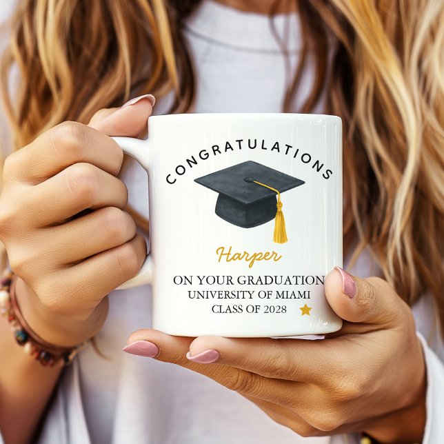 Caneca De Café Personalized graduation mug, graduation gift (senior graduation coffee mug, college graduation mug gift, high school graduation mug for her or him)