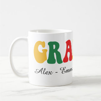 Caneca De Café Personalized Grandpa Gift with Grandkids’ Names