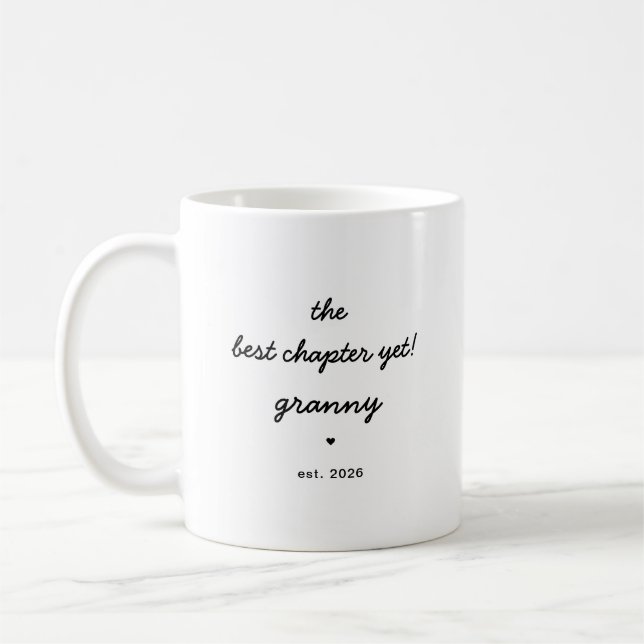 Caneca De Café Personalized Granny Mug Best Chapter Yet (Esquerda)