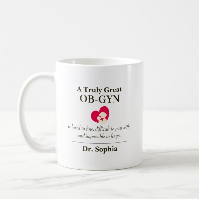 Caneca De Café Personalized Great OB-GYN Appreciation Gift (Esquerda)