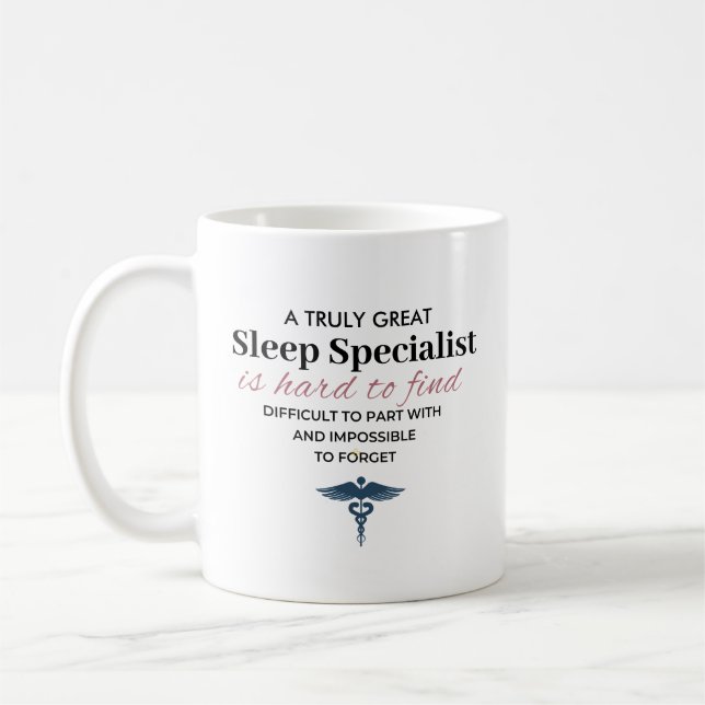 Caneca De Café Personalized Great Sleep Specialist Quote (Esquerda)
