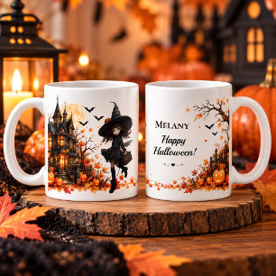 Caneca De Café Personalized Halloween Witch Mug