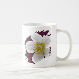 Caneca De Café Personalized High-Poly Winter Rose Brushstroke