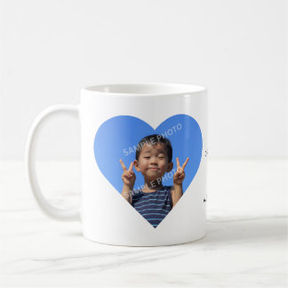 Caneca De Café Personalized I Love Grandma 2 Photo Gift 