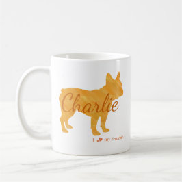 Caneca De Café Personalized I Love My Frenchie French Bulldog