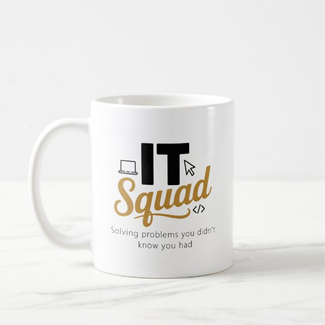 Caneca De Café Personalized IT Squad Coffee Mug (Esquerda)