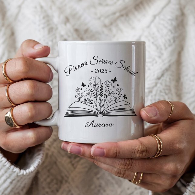 Caneca De Café Personalized JW Pioneer Service School Class 2025 (Criador carregado)