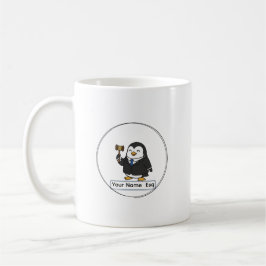 Caneca De Café Personalized Lawyer Esq Penguin Ceramic Vessel