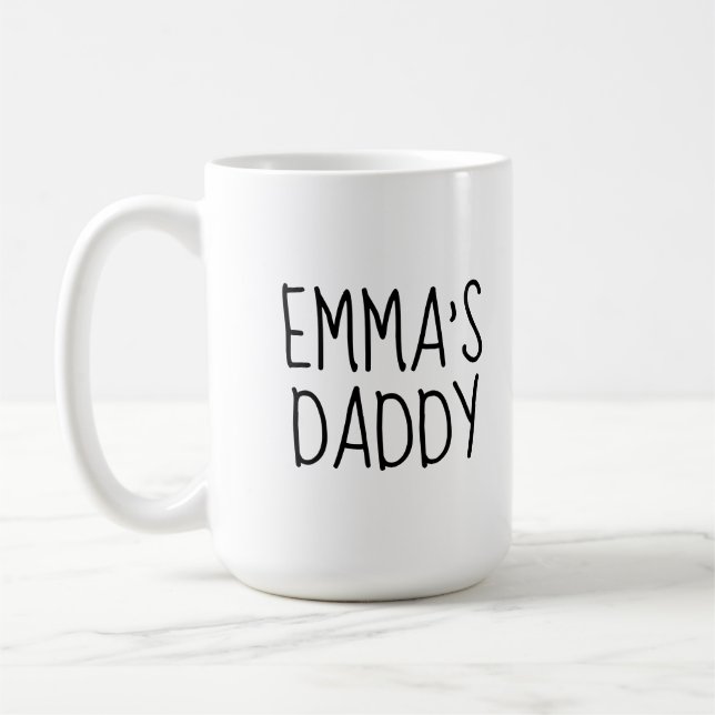 Caneca De Café Personalized Love You Daddy Photo Espresso Cup (Esquerda)