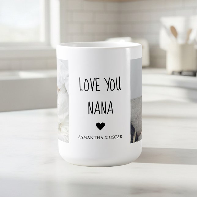 Caneca De Café Personalized Love You Nana | Custom Photo Gift (Criador carregado)