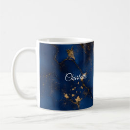 Caneca De Café Personalized Luxury Marble Pattern Custom Name Mug