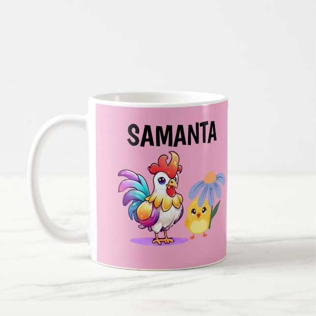 Caneca De Café Personalized Magical Rooster Mug (Esquerda)