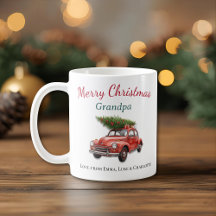 Personalized Merry Christmas Grandpa Mug