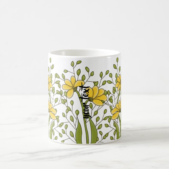 Caneca De Café Personalized Miss Bren Floral (Centro)