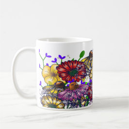 Caneca De Café Personalized Miss Taylor Wildflower Coffee Coffee