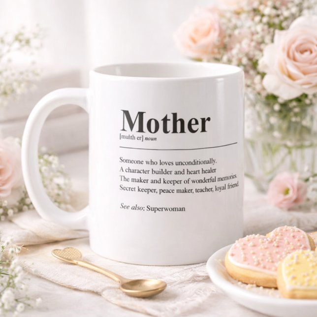 Caneca De Café Personalized Mom Definition Photo Mug (Criador carregado)